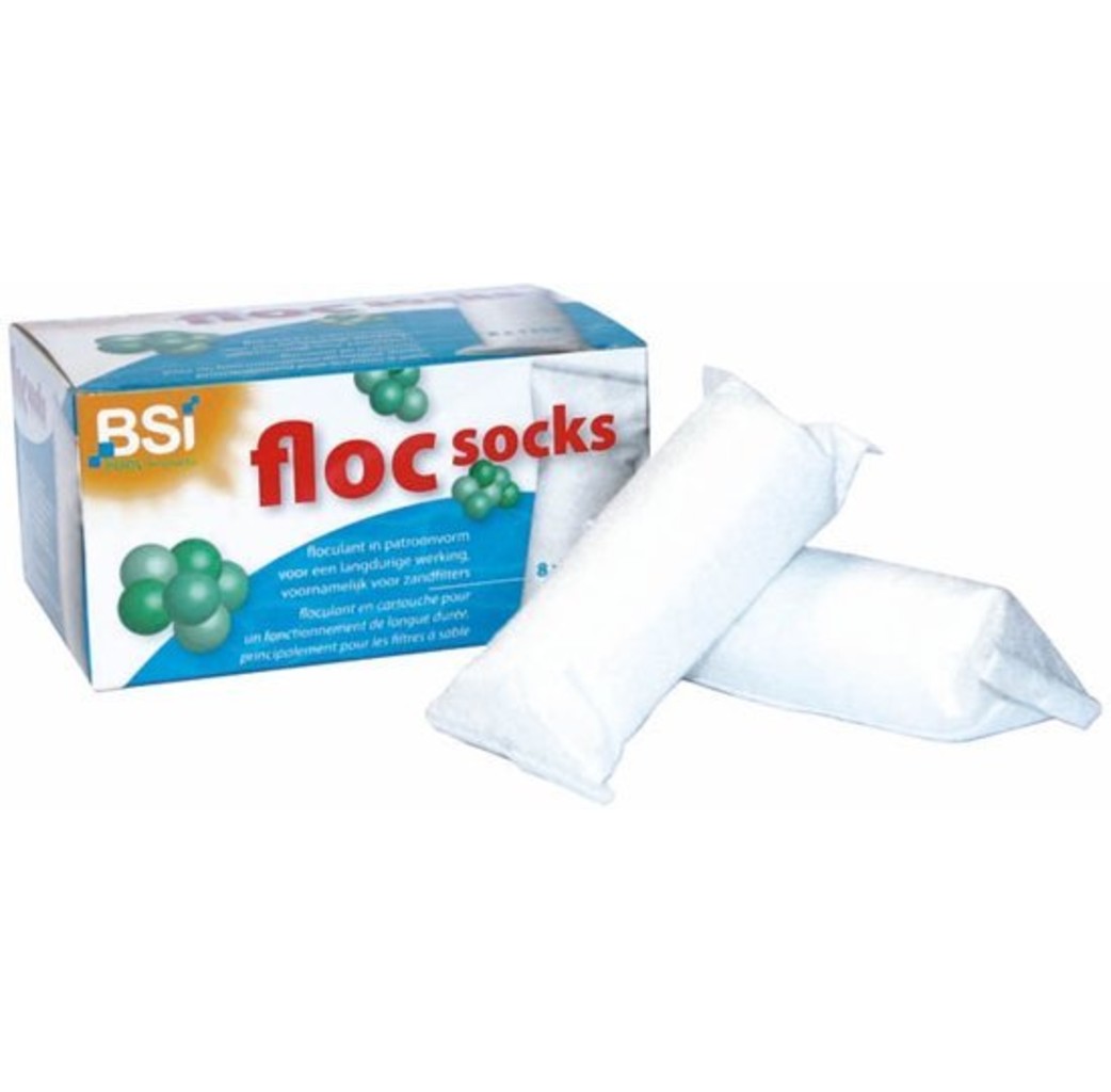 BSI Pool & Spa care BSI Floc Socks - flocculatiekousje - 8x125 gram - 6449