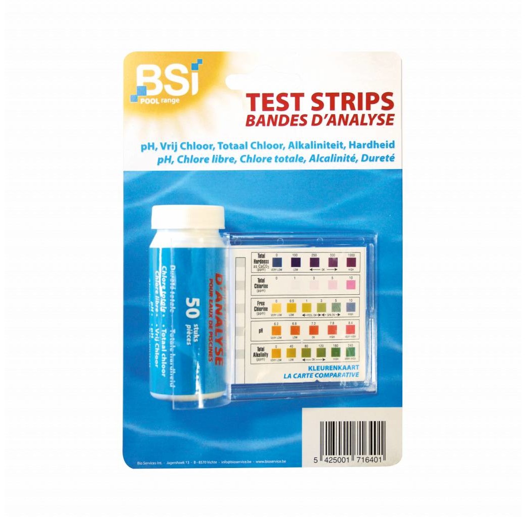 BSI Pool & Spa care BSI Test strips voor 5 metingen - 50 stuks - 6401