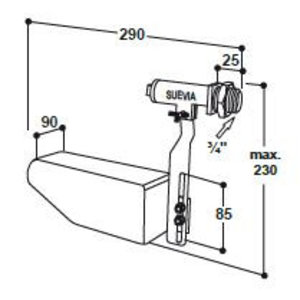 Suevia Suevia Vlotter model 700 Maxiflow - wit - 131.0700 - 1