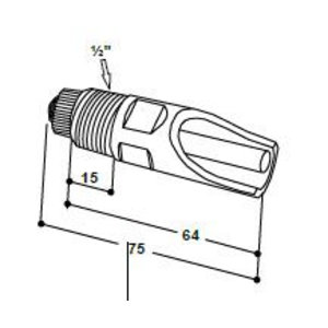 Suevia Suevia Bijtnippel INOX 1/2" - model 1292 - 180.1292 - 1