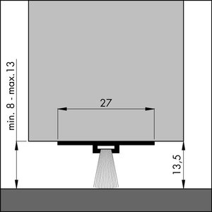 Ellen Ellen DBS Dorpelprofiel (onzichtbaar) - 100 cm - kier 8-13 mm - aluminium - 030700061 - 1