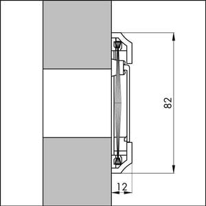 Ellen Ellen Brievenbus tochtafsluiter met klep - 340x80 mm - kunststof wit - 810201000 - 1