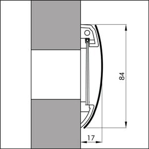 Ellen Ellen Brievenbus tochtafsluiter met klep - 340x84 mm - INOX - 810400000 - 1