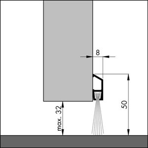 Ellen Ellen IBS Borstelprofiel  - 220 cm - aluminium - 040100022 - 1