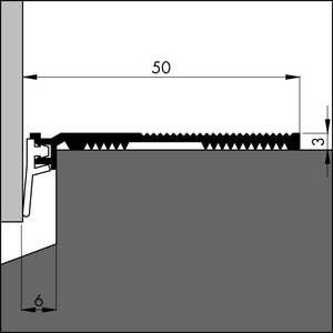 Ellen Ellen ANB7 DiY Slijtdorpel - slijtstrip - 100 cm - aluminium - 330900261 - 1