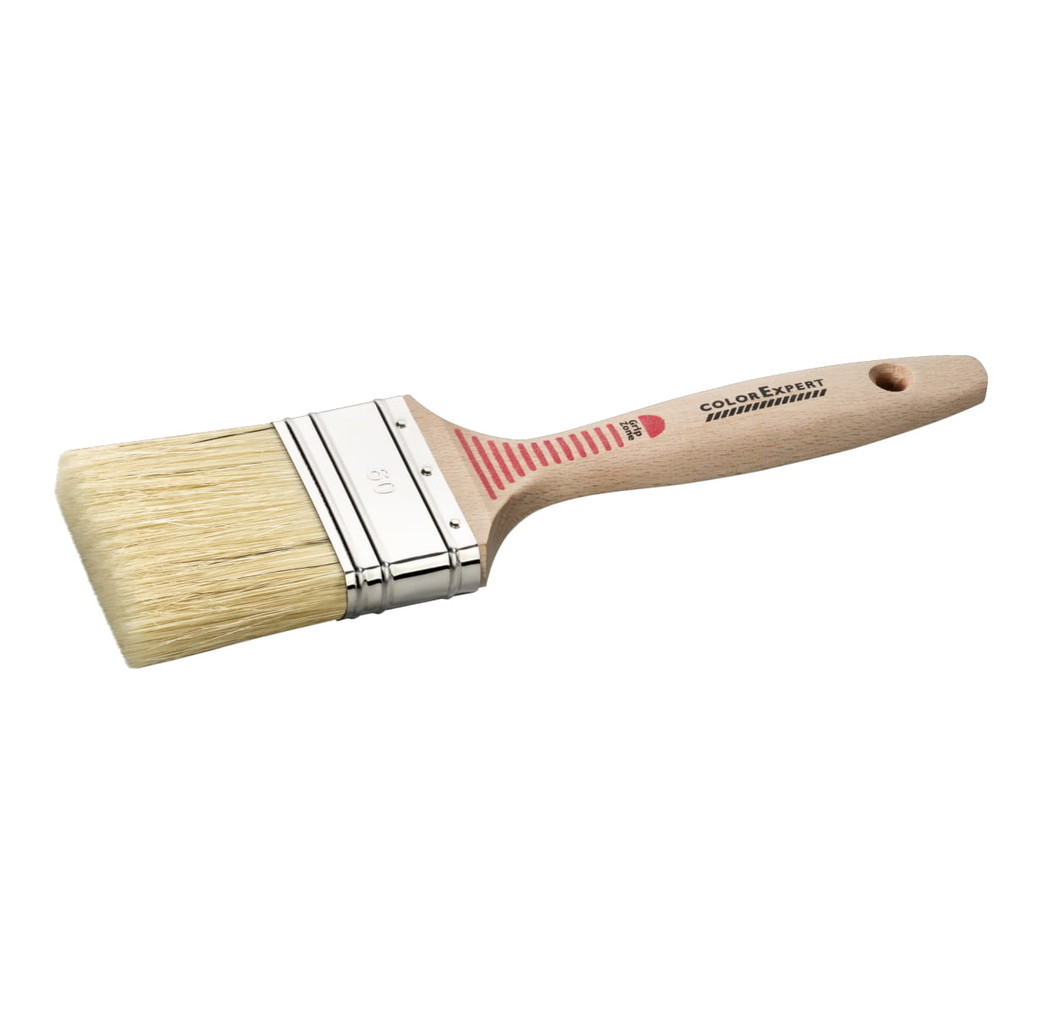 Color Expert Color Expert Platte kwast 60 mm - beige haar-mix - FSC® houten greep met gripzone - 81576099