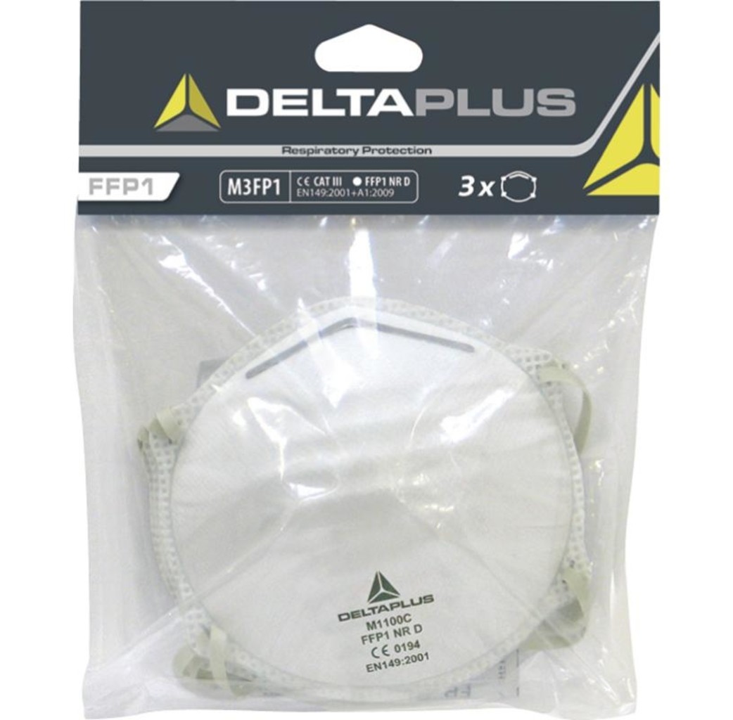 Delta Plus Delta Plus M3FP1 Halfgelaatsmaskers - mondkapjes FFP1 - 3 stuks