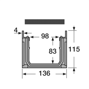 Nicoll Nicoll Connecto 100 Afvoergoot met designrooster - 100 cm - klasse A - 121369 - 1