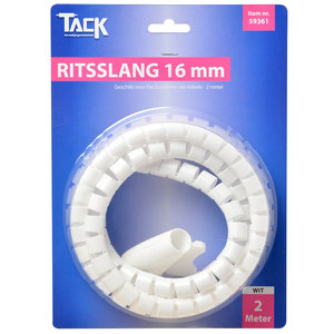 Tack Tack Ritsslang Ø16 mm - 2 meter - wit - 1