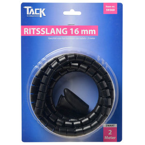 Tack Tack Ritsslang Ø16 mm - 2 meter - zwart - 1