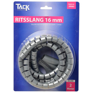 Tack Tack Ritsslang Ø16 mm - 2 meter - zilver - 1