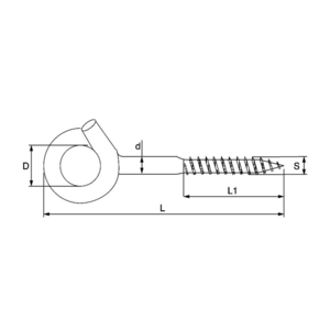 Dulimex Dulimex schommelhaak - bevestigingshaak 10,6x145 mm - houtdraad - verzinkt - 370-10E - 1