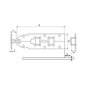 Dulimex Dulimex Plaatschuif - vlak model - staal verzinkt - 1