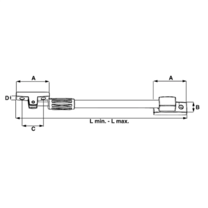 Dulimex Dulimex Telescopische raamuitzetter - zamac staal, RVS/antraciet - 1