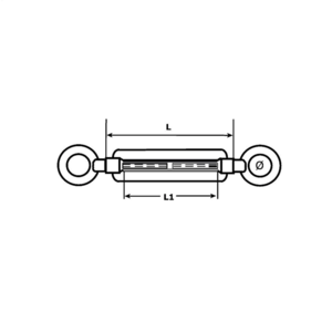 Dulimex Dulimex Spanschroef DIN 1480 - oog-oog - staal verzinkt - 1