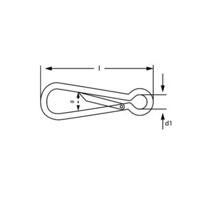 Dulimex Dulimex Simplexhaak DIN 5287 - staal vernikkeld - 1