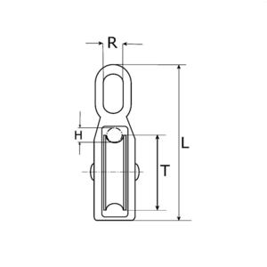 Dulimex Dulimex Katrol met nylon wiel - zamac verzinkt - 1