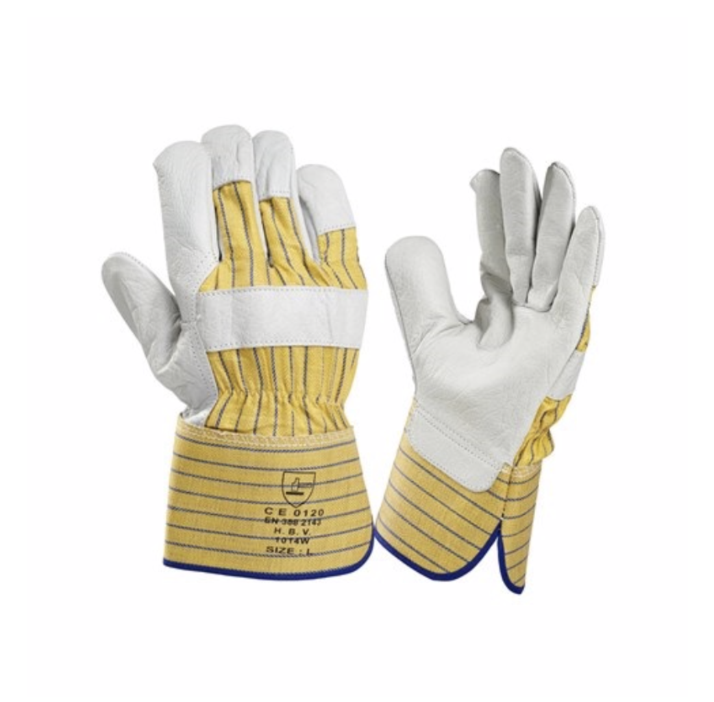 HBV safety gloves HBV 1014W werkhandschoen - rundleer - 10 XL