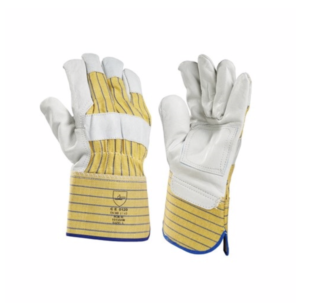 HBV safety gloves HBV 1014VW werkhandschoen palmversterkt - rundleer - 10 XL