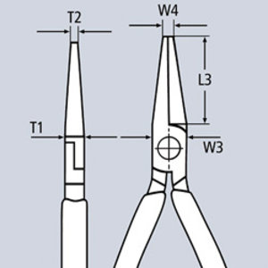 Knipex Knipex 26 12 200 Telefoontang recht - 200 mm - gepolijste kop - 1