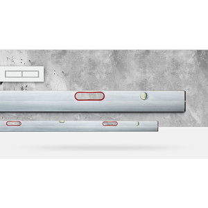 BMI BMI Afreilat - Strijklat - 1800 mm - met libellen en handgreep - 100x18 mm - 689180RS - 1