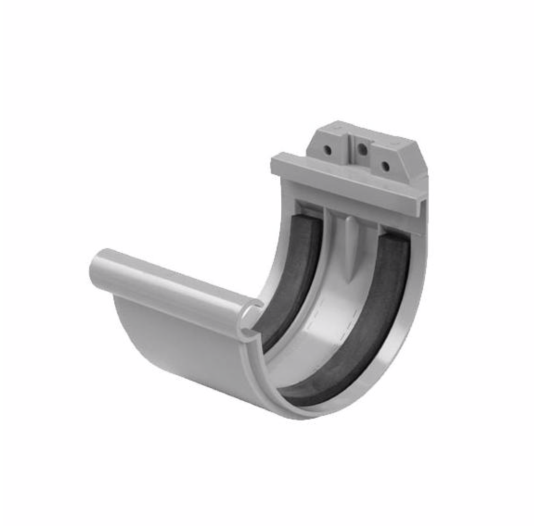 Nicoll PVC Verbindingsstuk met rubber inlage tbv mastgoot grijs