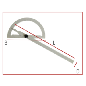 MIB Messzeuge MIB Gradenboog - 80 x 120 mm - Staal matverchroomd - 05058000 - 1