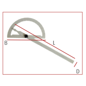 MIB Messzeuge MIB Gradenboog - 200 x 300 mm - Staal matverchroomd - 05058003 - 1