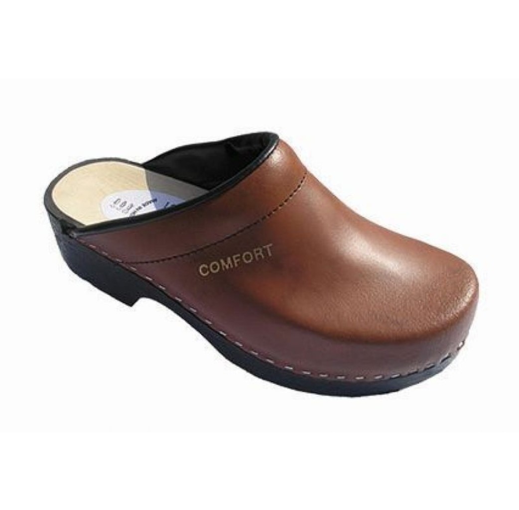 Comfort Comfort 050 Klompen open hiel - PU - antiek bruin - leer