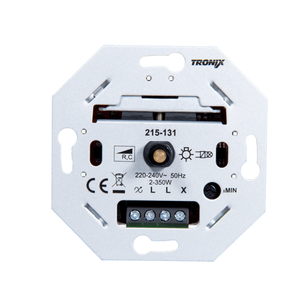Tronix Tronix 215-131 Basiselement universele LED druk/ draaidimmer - trailing edge - 2W ~ 350W