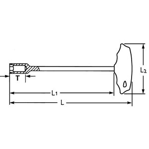 Heytec Tools Heytec Dopschroevendraaier met T-greep - 5,5 mm - SB - 1