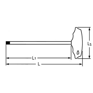 Heytec Tools Heytec Schroevendraaier inbus met T-greep - 2,5 mm - SB - 1