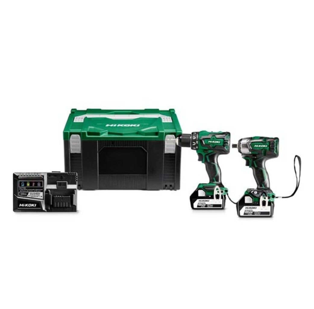 Hikoki powertools Hikoki KC18DPLWDZ Combopack DS18DBSL + WR18DBDL2 -  2x 5,0 Ah accu - koolborstelloos - HSC