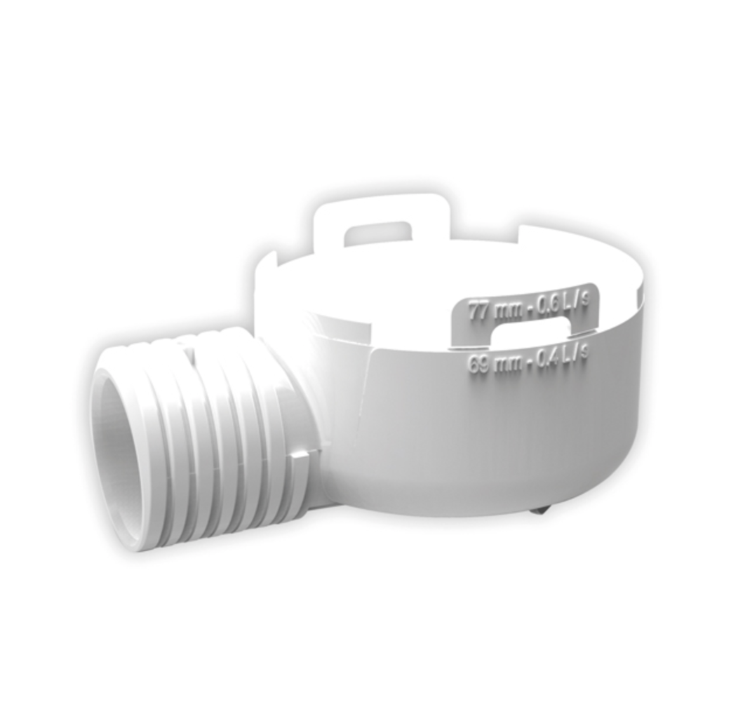 Nicoll Nicoll PVC Adapter voor douchesifon - horizontale uitlaat  - Ø40/50 mm