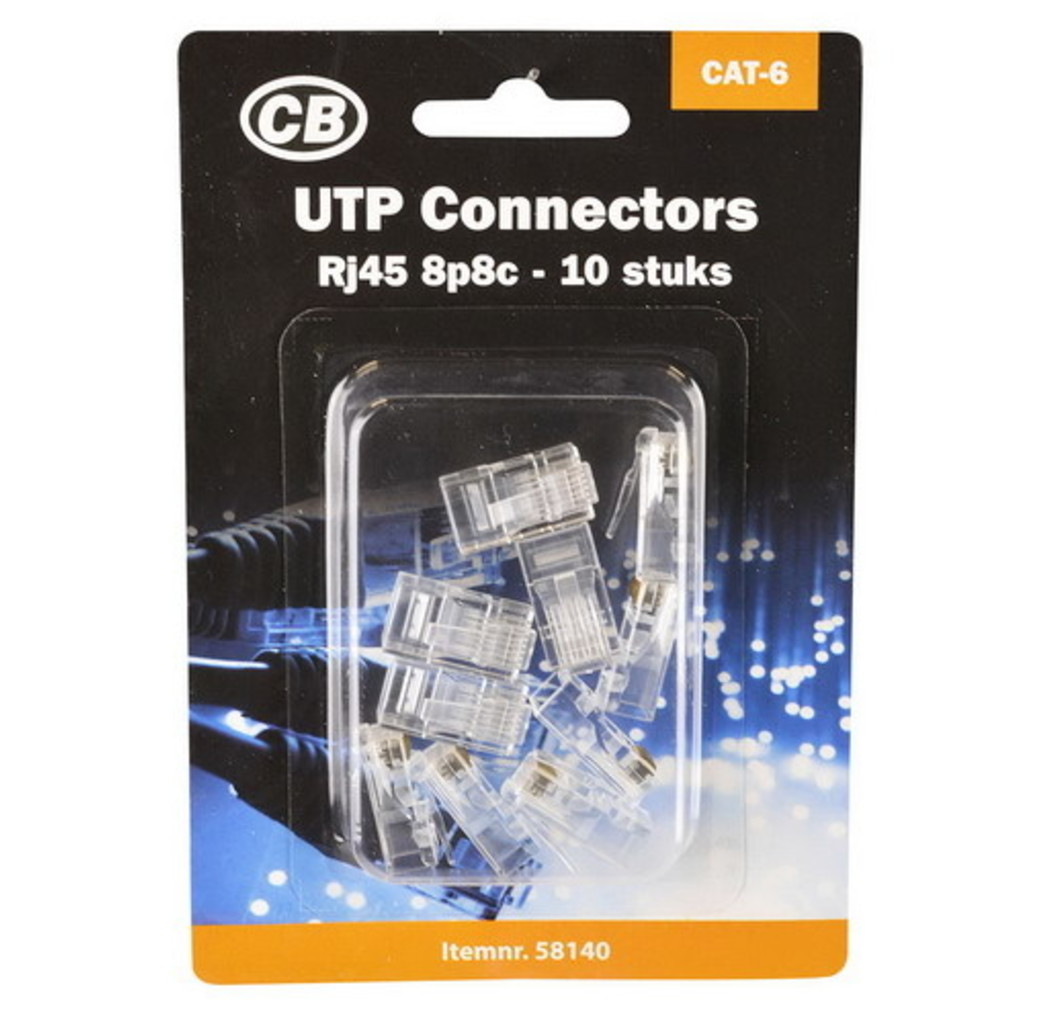 CB  CB Plug - connector RJ45 8P8C tbv UTP CAT6 - 10 stuks