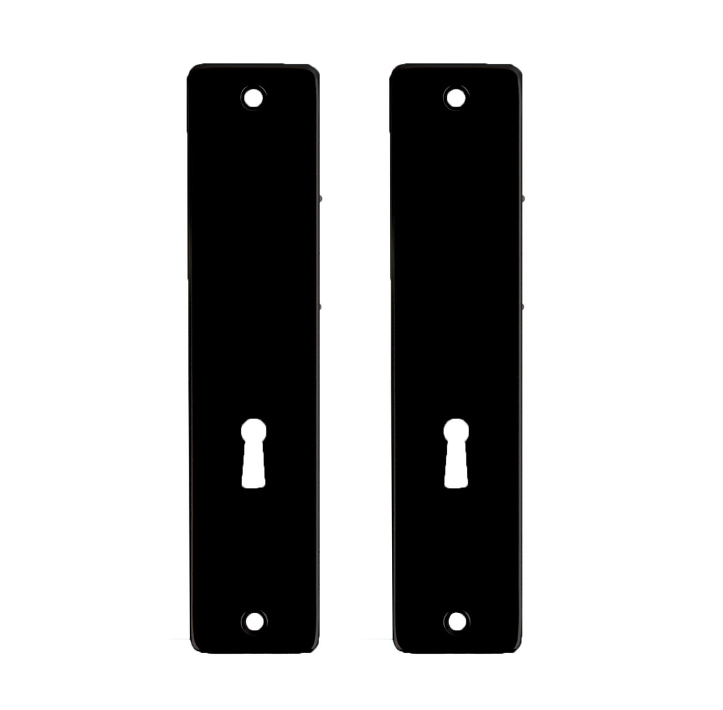 Ami deurbeslag Dulimex Kortschild tbv kastslot BB - type 180/41 RH - geperst aluminium zwart - KS ZKSL 56 BE