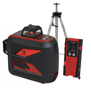 Futech Futech MC3D compact kruislijnlaser met statief & handontvanger - rood - 030.03D-P