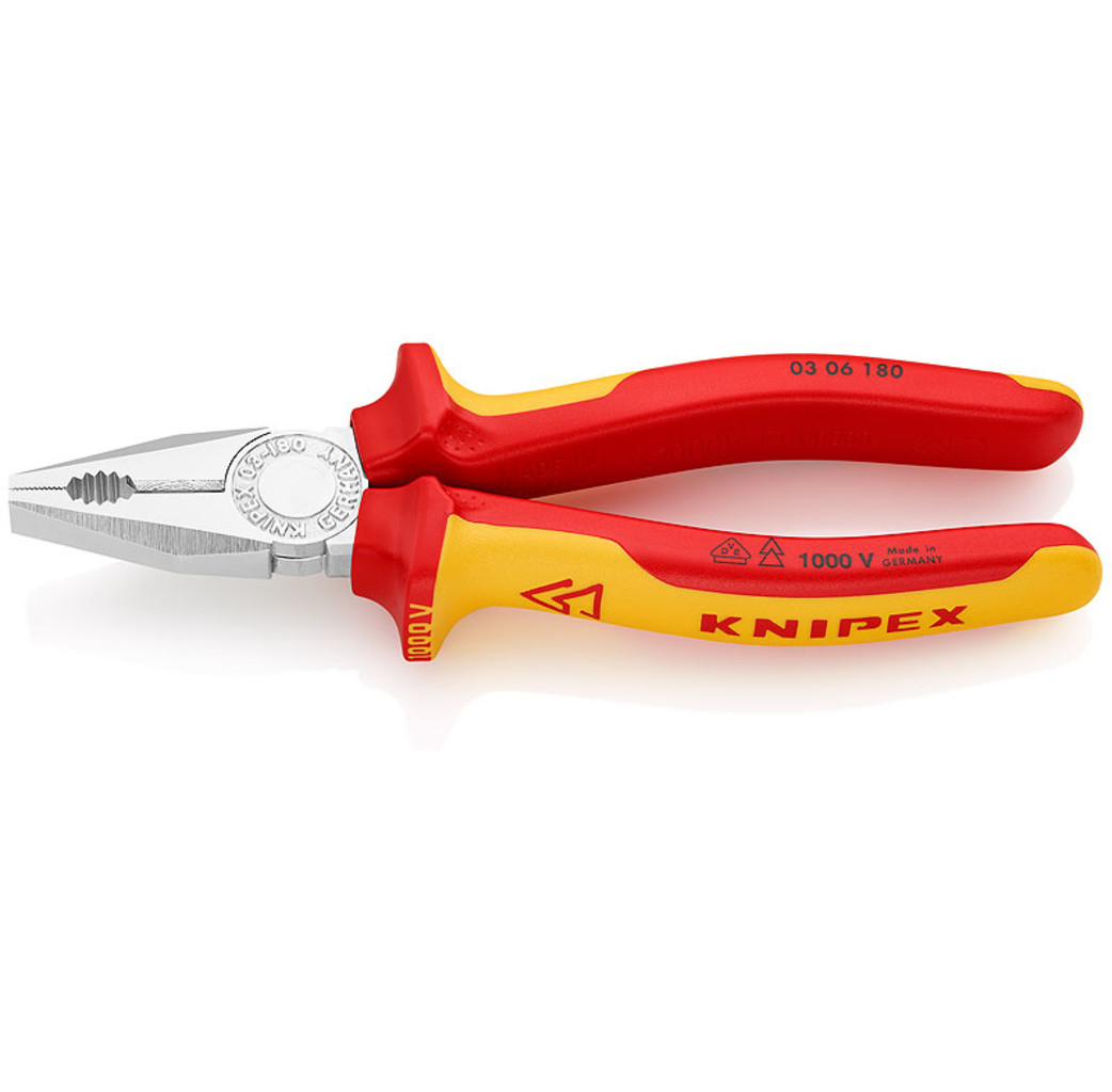 Knipex Knipex 03 06 180 Combinatietang VDE - 180 mm - 1000V - gepolijste kop