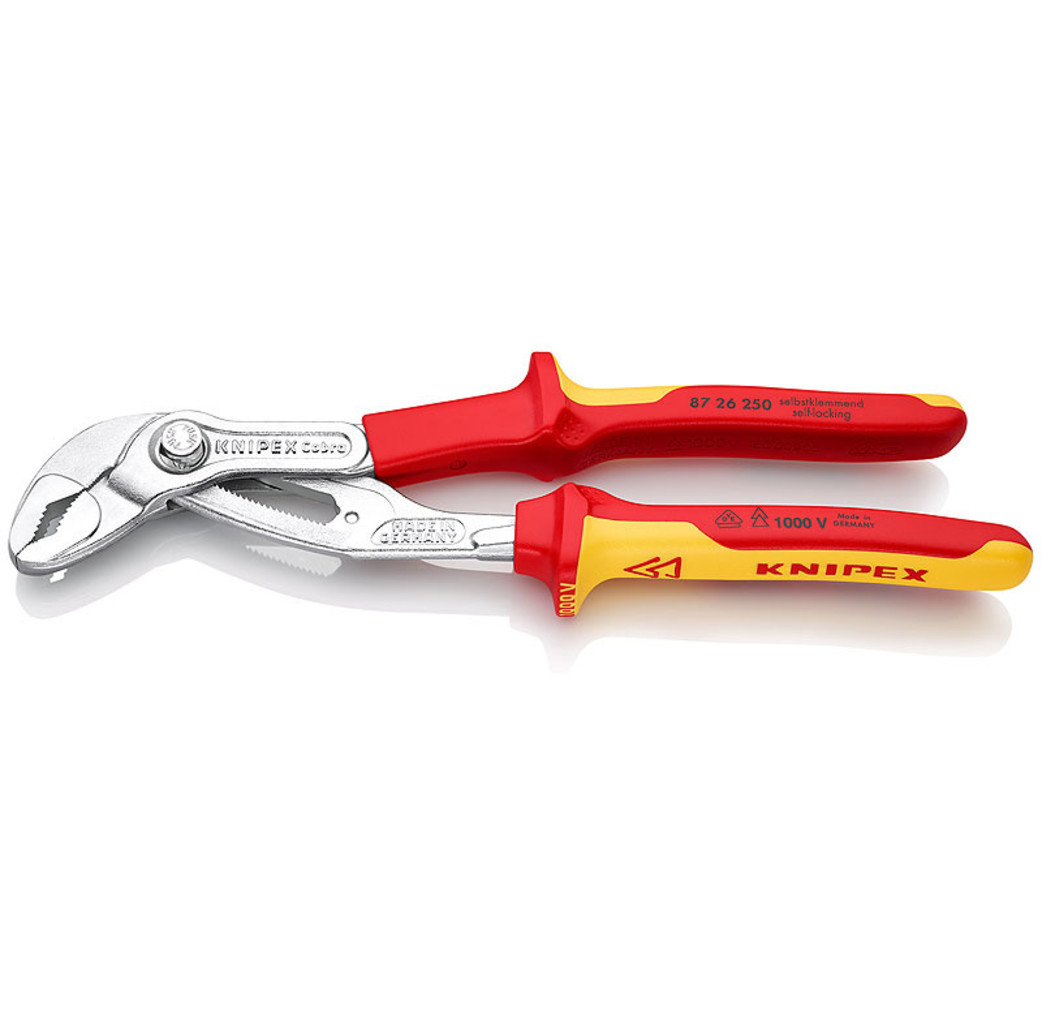 Knipex Knipex 87 26 250 Cobra® Waterpomptang VDE - 250 mm - 1000V - gepolijste kop