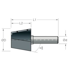 Stehle Stehle Hardmetalen Kantenfrees - fasefrees 10° - Ø24 x 45 mm - 50502254