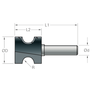 Stehle Stehle Hardmetalen Halfrondfrees - Ø19 x 44 mm, R=3,0 mm  - 50502335 - 0