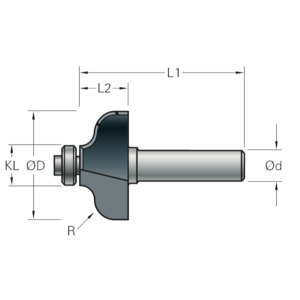 Stehle Stehle Hardmetalen Multiprofielfrees met aanlooplager - Ø29 x 45 mm, R=4,0 mm - 50512064