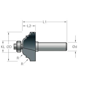 Stehle Stehle Hardmetalen Multiprofielfrees met aanlooplager - Ø37 x 47 mm, R=6,3 mm - 50512073