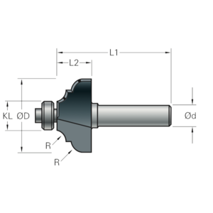 Stehle Stehle Hardmetalen Multiprofielfrees met aanlooplager - Ø37 x 47 mm, R=6,0 mm - 50512077 - 0