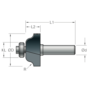 Stehle Stehle Hardmetalen Multiprofielfrees met aanlooplager - Ø25,5 x 44 mm, R=4,0 mm - 50512083 - 0