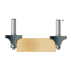 Stehle Stehle Hardmetalen Kwartfrees - afrondfrees met aanlooplager - Ø18,7 x 51 mm, R=3,0 mm - 58512096 - 1