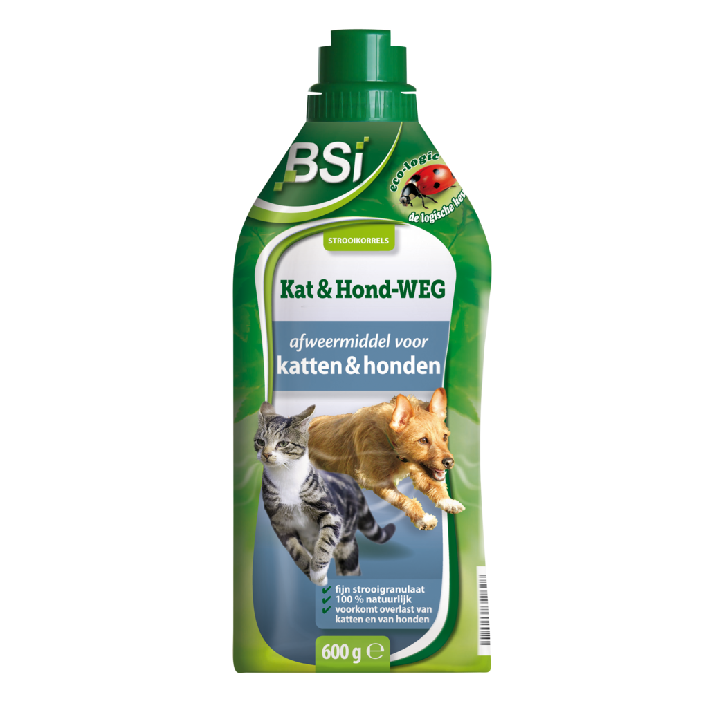 BSI Home & Garden care BSI Kat & hond-weg - afweermiddel - strooikorrels - 600 gram - 50628