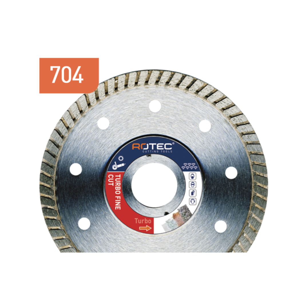 Rotec Rotec Diamantzaagblad tbv tegels - turbo fine cut - 704