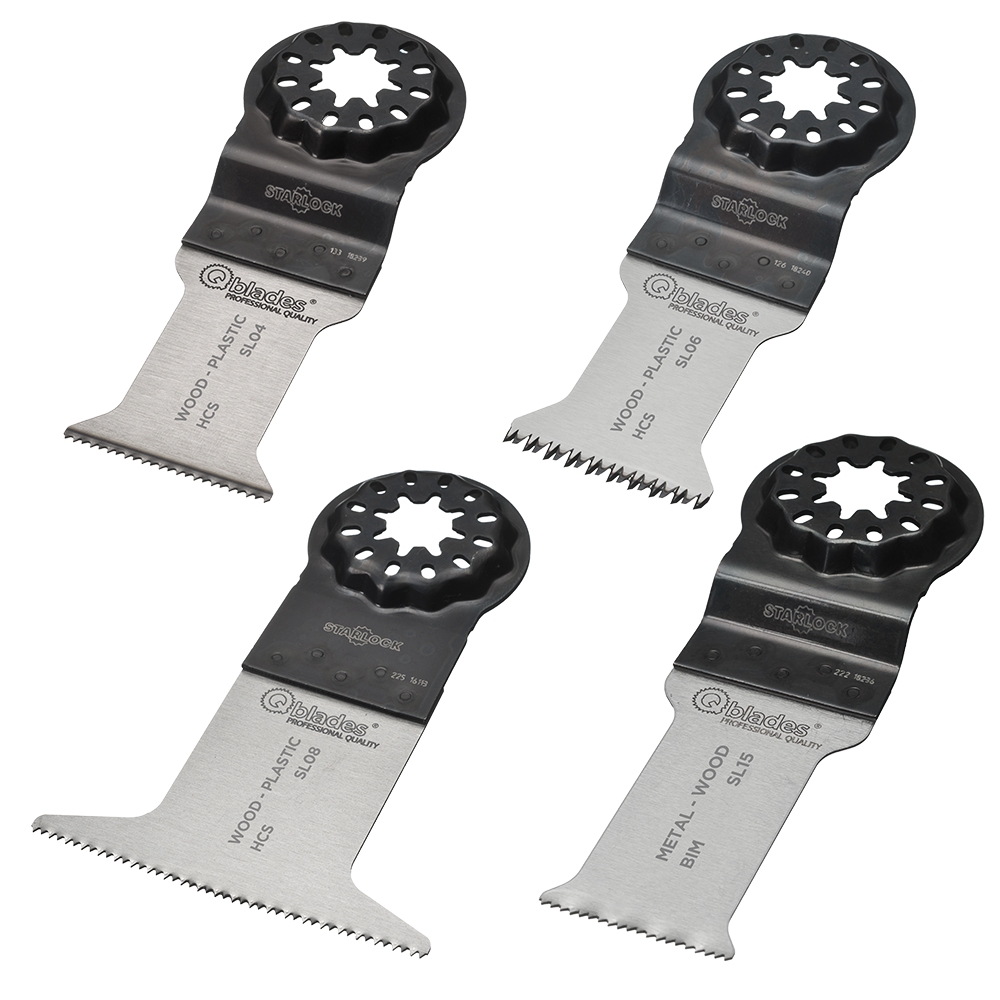 Qblades SL92 zaagblad set multitool hout/metaal Starlock Hevutools.nl