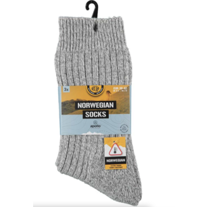 Apollo Apollo Norwegian noorse sokken - grijs - 3-pack - 1